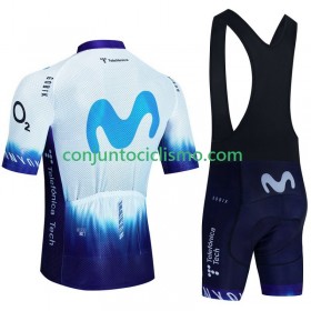 Conjunto Maillot + Culotte Corto con tirantes Movistar Iceberg 2023